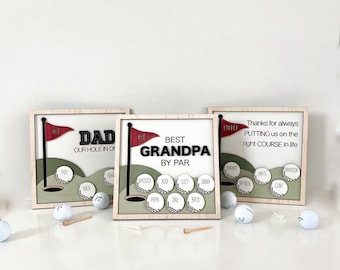 Cute Customizable Golf Father's Day Best Dad, Grandpa, Coach Ect. Laser Cut File | Father's Day | Hole in One | Best Dad By Par | Glowforge