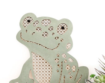 Laser Cut File | Rattan Frog | Boho Frog | Rattan SVG | Frog SVG | Layered Frog | Frog Nursery | Wood Frog | Toad | Cute Frog