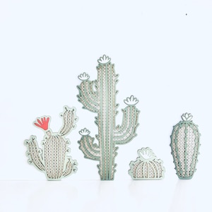Laser Cut File | Cactus Cut File | Rattan Cactus | Cactus SVG | Cactus Decor | Boho Cactus Decor | 3D Cactus | Rattan Nursery