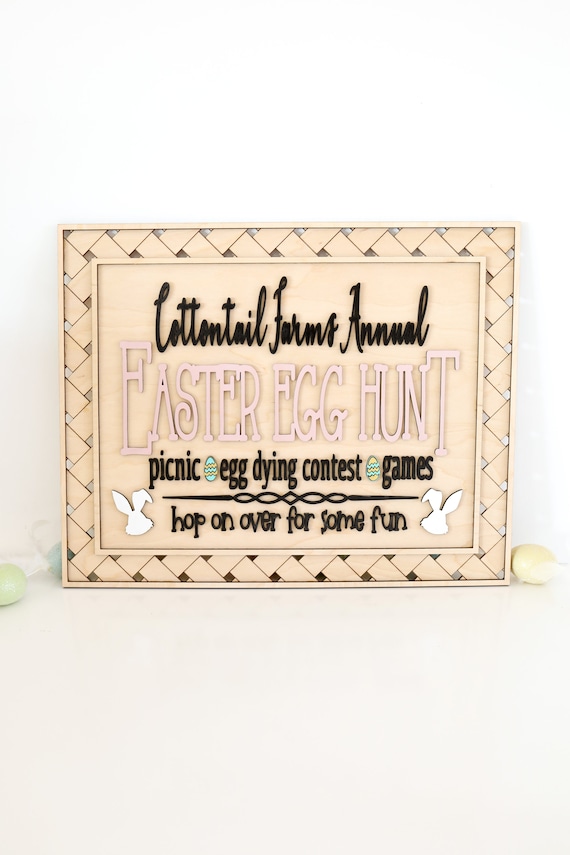 Laser Cut File | Easter SVG | Boho Easter Decor | Boho Easter SVG | Basket Weave Easter SVG | Easter Wall Art | Easter Sign | Cottontail svg