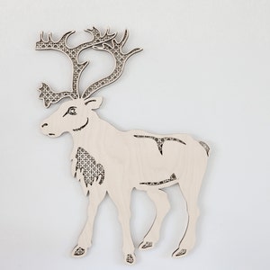 Laser Cut Digital File | Reindeer SVG | Rattan Reindeer | Boho Reindeer | Reindeer Decor | Reindeer Sign | Wood Reindeer | Glowforge