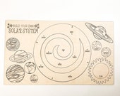 Build Your Own Solar System Learning Mobile and/or Wall Hanging Laser Cut Digital File | Planet DIY Color Paint Science Project | Glowforge