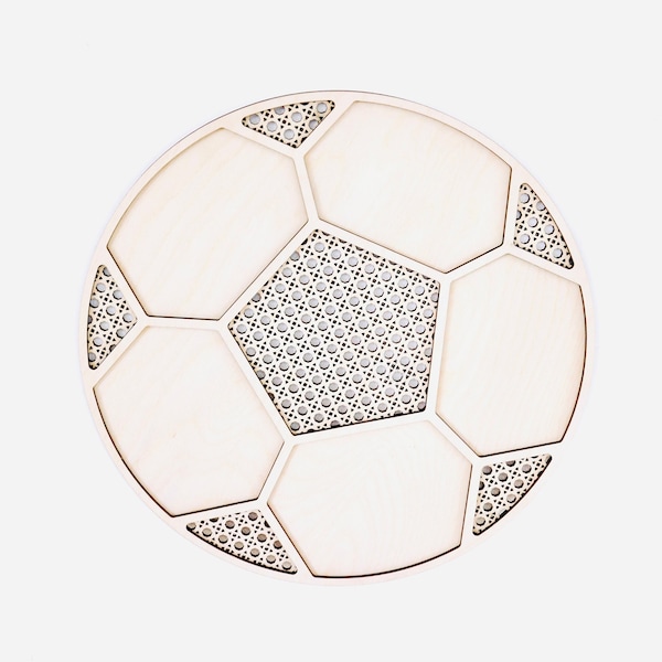 Rattan Soccer Ball Laser Cut File | Rattan Soccer Ball SVG | Football | Sport Sign | Soccer Lover Decor | Glowforge