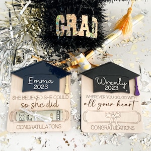 Schattig afstuderen geld- en cadeaukaarthouder lasergesneden bestand | Aangepaste afstudeercitaten | Afstudeercadeau-SVG | Afstudeercadeau-ideeën | Glowforge