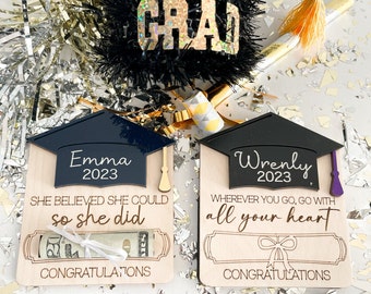Cute Graduation Money & Gift Card Holder Laser Cut File | Custom Graduation Quotes | Graduation Gift SVG | Graduation Gift Ideas | Glowforge