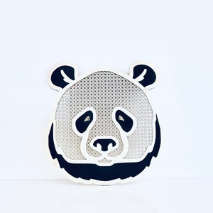 Laser Cut File | Rattan Panda | Panda SVG | 3D Panda | Wood Panda | Boho Panda | Panda Nursery | Panda Art