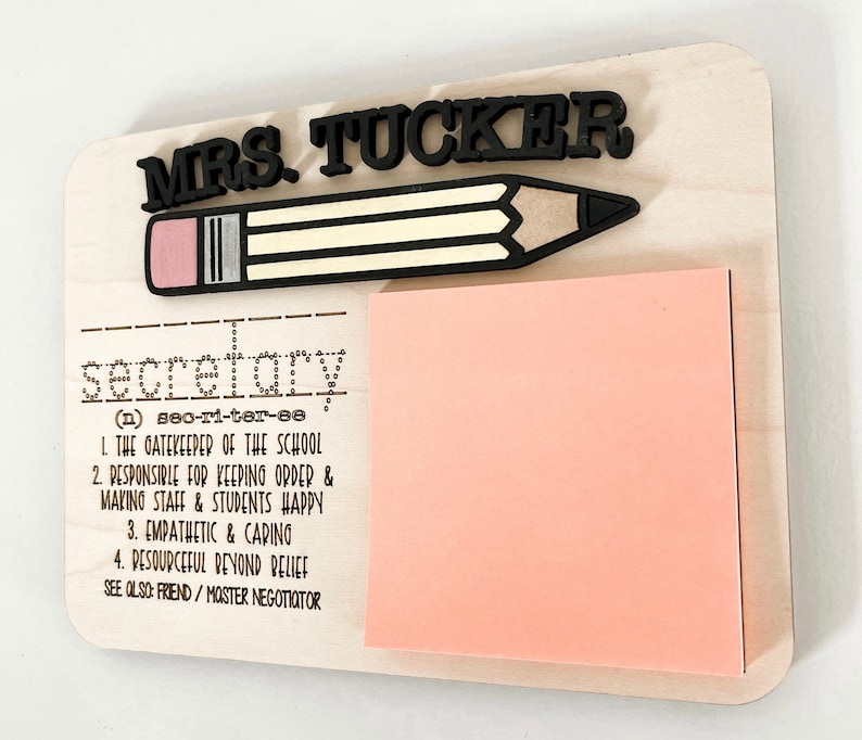 Secretary Sticky Notes Customizable School Professions Definitions & World's Greatest Sticky ...