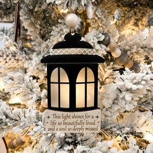Beautiful Memorial &quot;The Light Remains&quot; & &quot;This Light Shines&quot; Lantern Ornament Charm Laser Cut Digital File | Keepsake Ornament | Glowforge