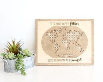 Laser Cut File | Mother's Day Gift | Father's Day Gift | Mom Gift | Dad Gift | World Map | Rattan Map | Wood Map | Boho Decor