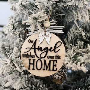 Our Angel Memorial Christmas Ornament Laser Cut File | Memorial Gift | Personalized Memory | Grief | Missing You | Customized Memorial Gift