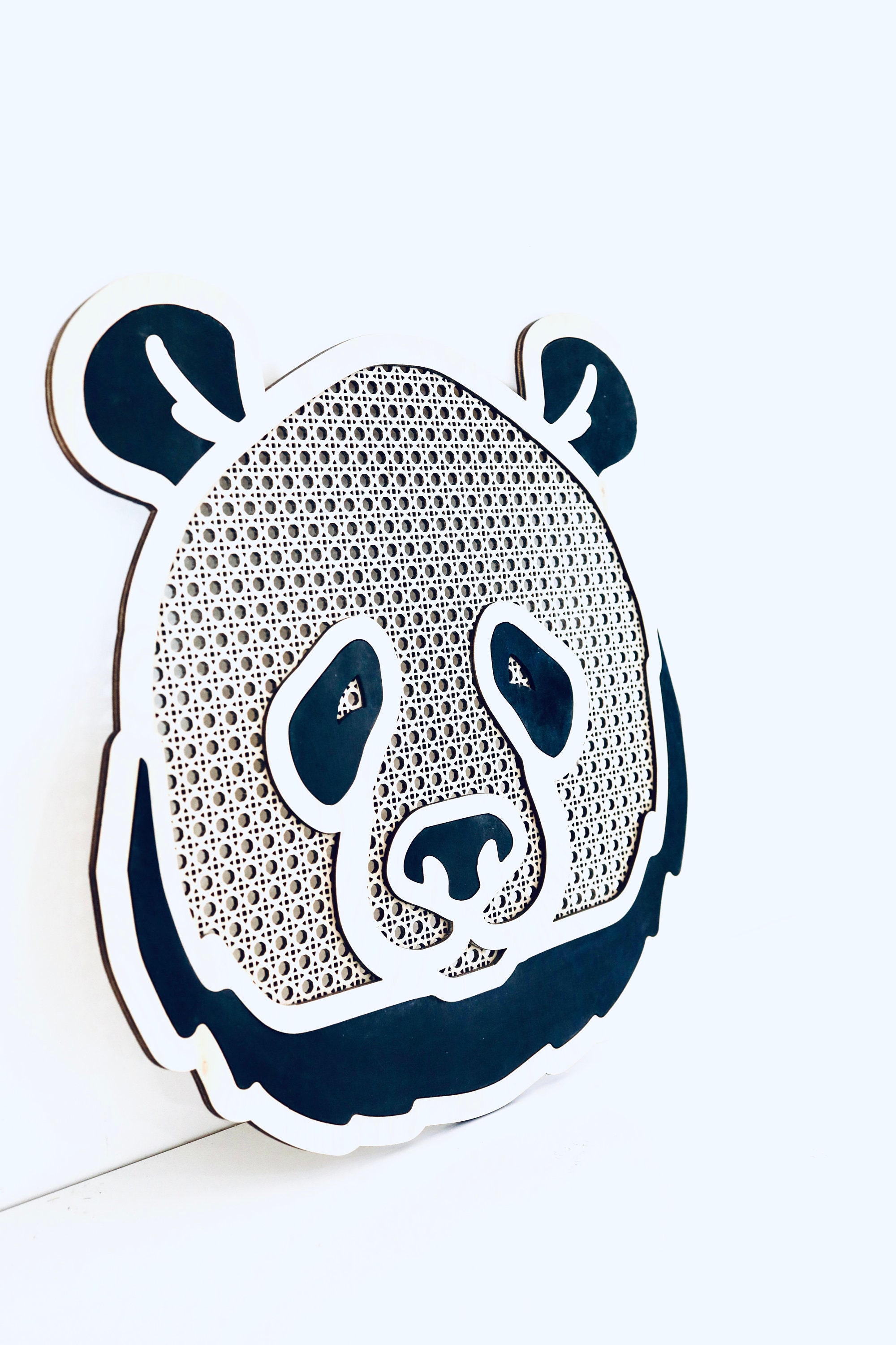 Laser Cut File Rattan Panda Panda SVG 3D Panda Wood - Etsy