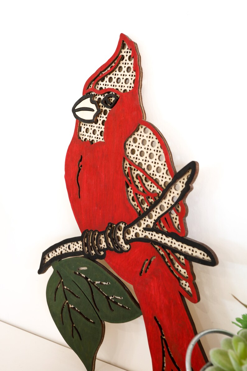 Cardinal Cut File Laser Cut File Cardinal SVG Rattan Cardinal Rattan SVG - Etsy