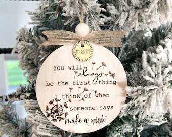 When Someone Says "Make a Wish" Memorial Ornament Charm Laser Cut Digital File | Grief | Loss | Memorial Gift | Memory | Glowforge