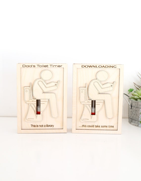 Laser Cut File Toilet Timer Bathroom Timer Gag Gift Etsy