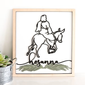 Laser Cut File | Easter SVG | Hosanna | Easter Decor | Palm Sunday | Jesus Line Art | Christ SVG | Savior | Resurrection