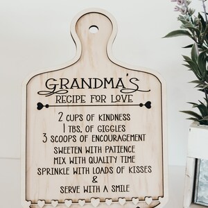 Laser Cut File | Grandma's Recipe For Love | Grandma Gift Ideas | Custom Cutting Board | Grandma Gift SVG | Cutting Board SVG | Love Recipe image 3