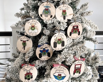 Oh What Fun It Is To Ride ATV, Motorcycle, Snowmobile, UTV, Golf Cart, Bike, Boat, Jet Ski, 4x4 Christmas Ornament Laser File | Glowforge