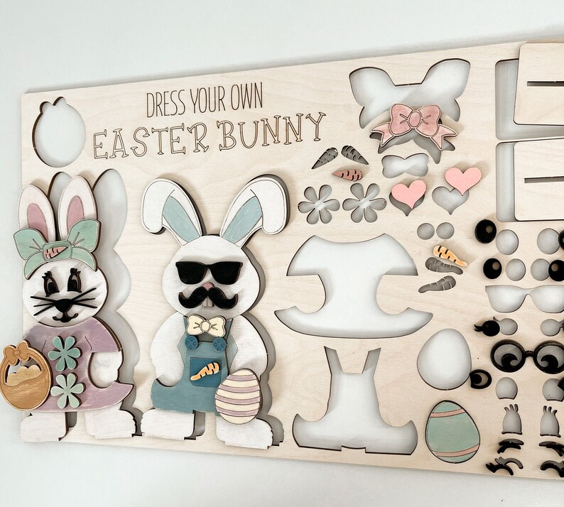 Dress Your Own Easter Bunny Laser Cut Digital File | Color/paint Your ...