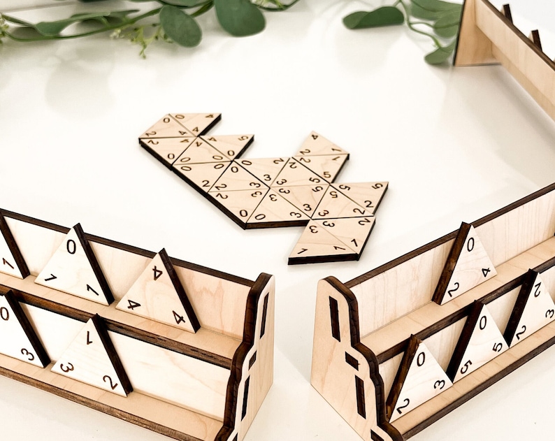 8 Player Triangle Dominos Game With Storage Box Laser Cut Etsy