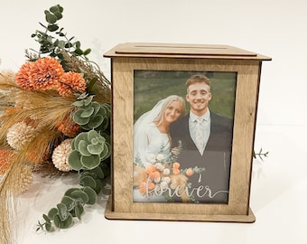 Customizable Picture Holder Wedding Party Card Holder Box Laser Cut Digital File | Party Card Box | Gift Card Box | Graduation | Glowforge