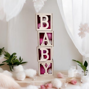 Adorables bloques de alfabeto intercambiables cortados con láser, archivo digital / Perfecto para fiestas de cumpleaños, baby shower o eventos especiales / Se adapta a Glowforge