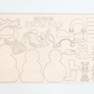 Interchangeable Snowman SVG Laser Cut File | Christmas Craft (Digital File)