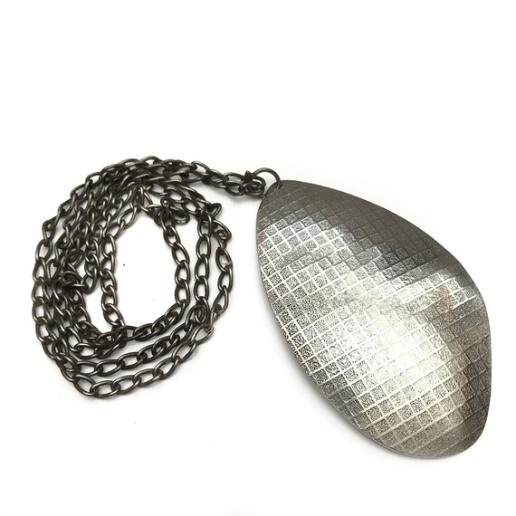 9273 Vintage 70/'s L.R.I Borrowdale stainless steel oval brooch pin retro mid-century modern