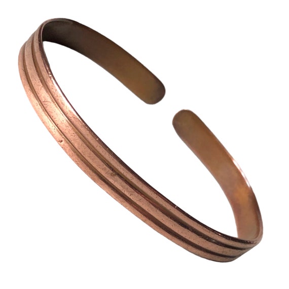 Cheap Ikuinen Twisted Pure Copper Bracelet Magnetic Vintage Flowers Bracelet  Benefits Adjustable Open Cuff Bracelets for Men | Joom
