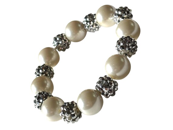 Bracelet fantaisie vintage en perles colorées - Accessoire rétro