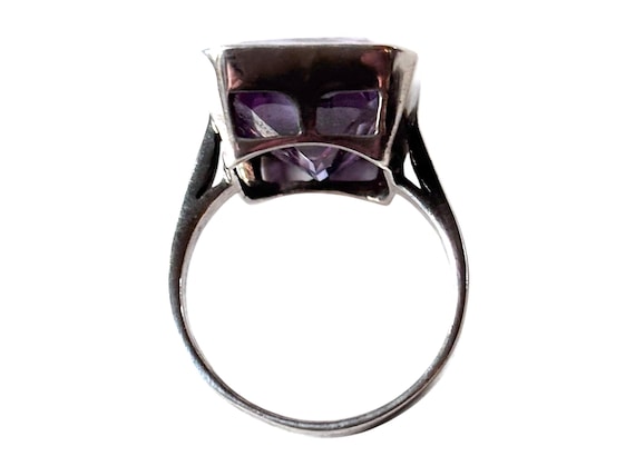 Vintage Alexandrite Cocktail Ring: Sterling Silve… - image 4