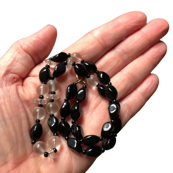 定番の冬ギフト Black Original Deco Art Glass Bead Glass Frosted Clear & ビーズ、ガラス