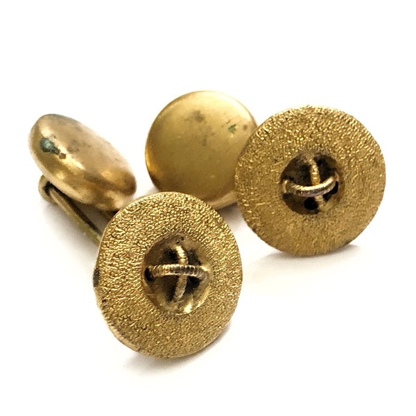 Gilt Button Cufflinks, Victorian/Edwardian Cufflinks, Antique Accessories, Vintage Cufflinks, Men’s Accessories, 1900s Antique Cufflinks