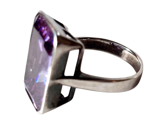 Vintage Alexandrite Cocktail Ring: Sterling Silve… - image 7