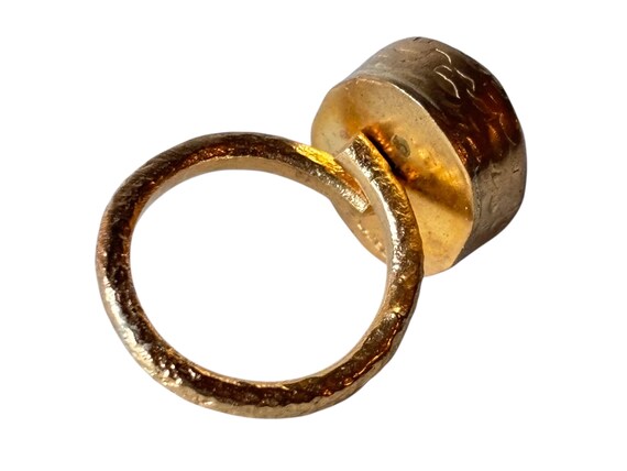 Vintage Ruby Zoisite Gold Plated Adjustable Oval … - image 5