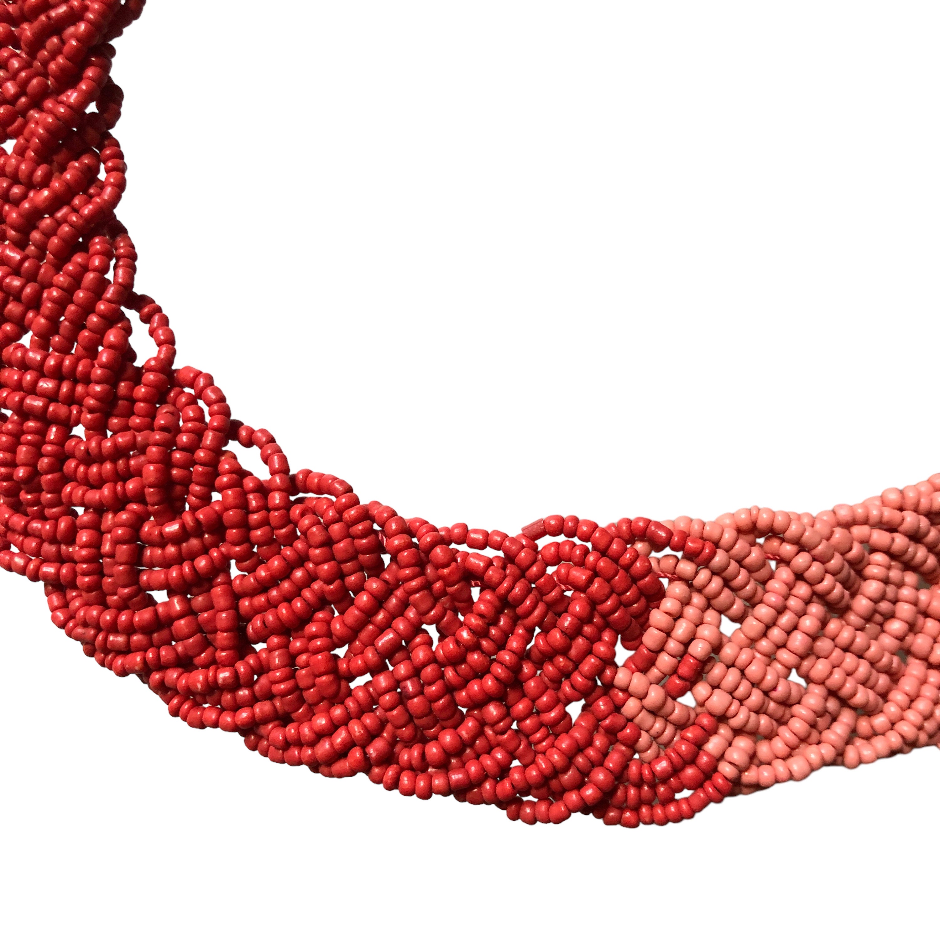 コーラルビーズネックレス 淡水パール/ウッドビーズネックレス#1 ネックレス・ペンダント