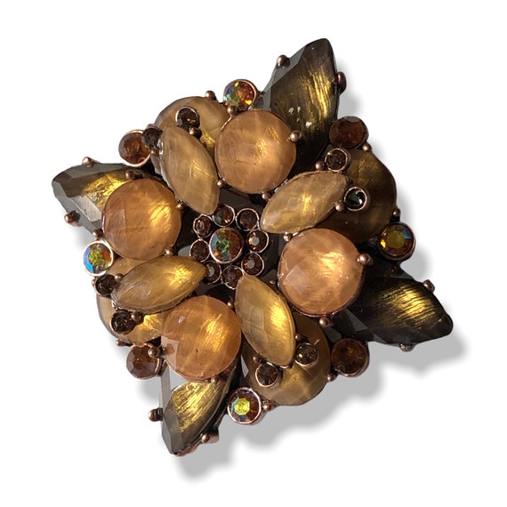 Bronze Aurora Borealis Ladies Brooch Brooches for Women