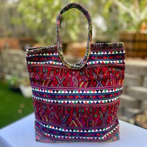 Handwoven tote bag for women, beach bag, boho bags, weekender, guatemalan textiles, tote bag aesthetic, one of a kind, large tote bag