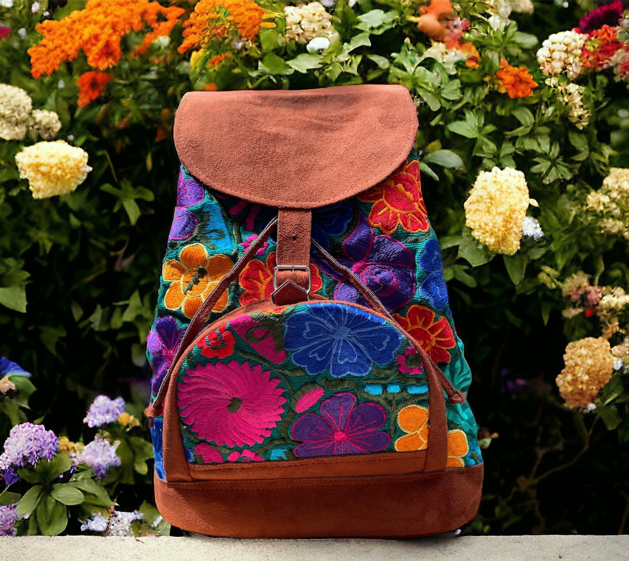 Colorful Embroidered Ethical Backpack, Handmade in Guatemala 