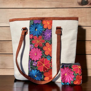 Tote bag, women bags, Fair Trade bag, embroidered bag, canvas tote bag, unique gifts, one of a kind
