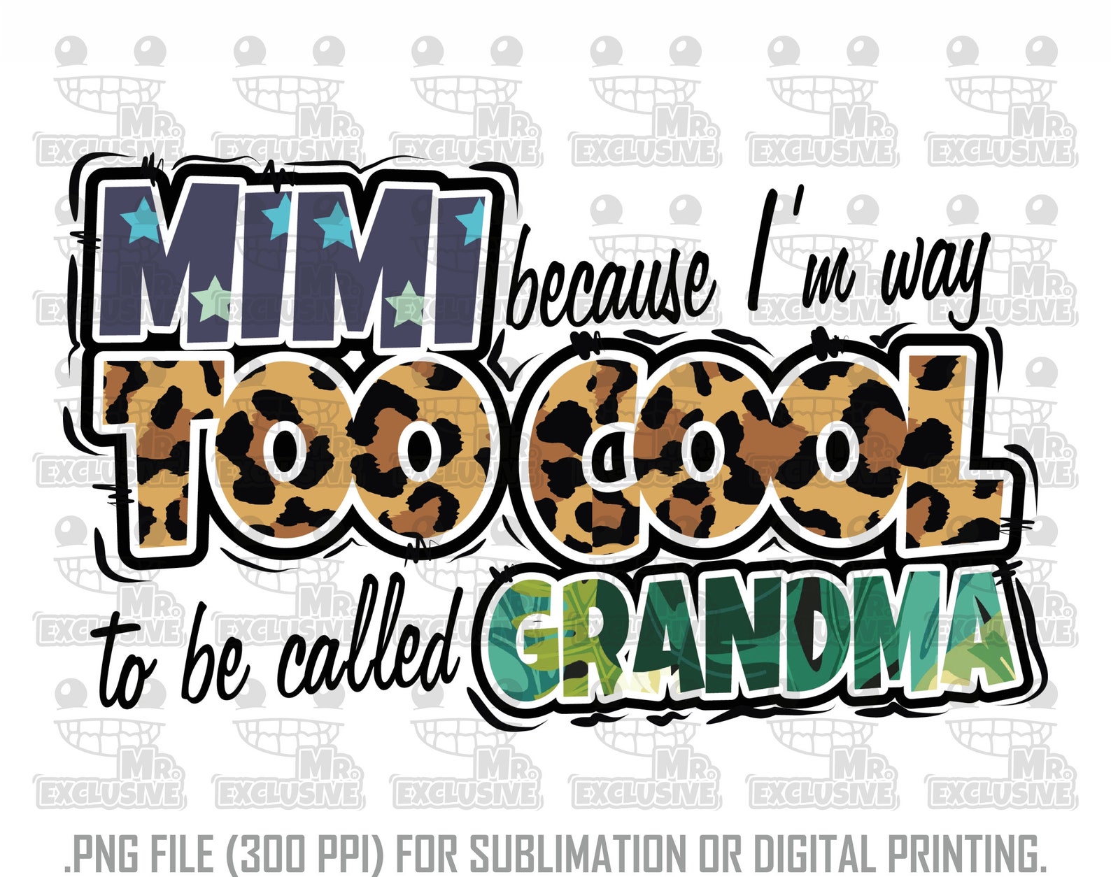Grandma Sublimation Design for Instant Download 300 DPI Funny Etsy