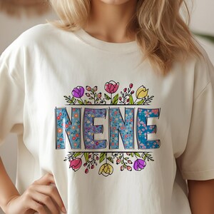 Nene Monogram Nene Name PNG Clipart: Floral Design for Sublimation (digital Download ...