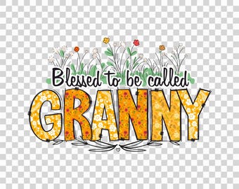 Clipart PNG de abuela: Diseño de sublimación colorido (descarga digital)