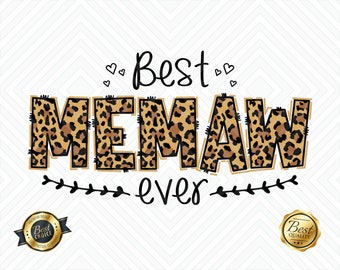 Memaw Leopard PNG: Diseño de sublimación para tazas y camisetas (Descarga digital)