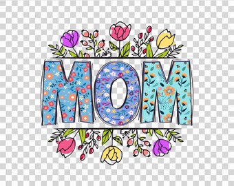 Mamá Floral PNG: Diseño de Sublimación, Clipart Digital (Descarga Digital)