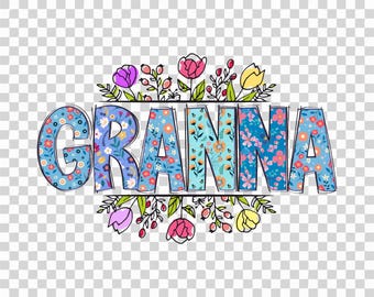 PNG de Granna Floral: Diseño de sublimación colorido (Descarga digital)