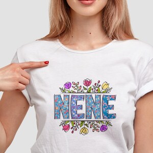 Nene Monogram Nene Name PNG Clipart: Floral Design for Sublimation (digital Download ...
