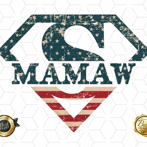Mamaw USA Flag PNG: Patriotic Sublimation Design (Digital Download)