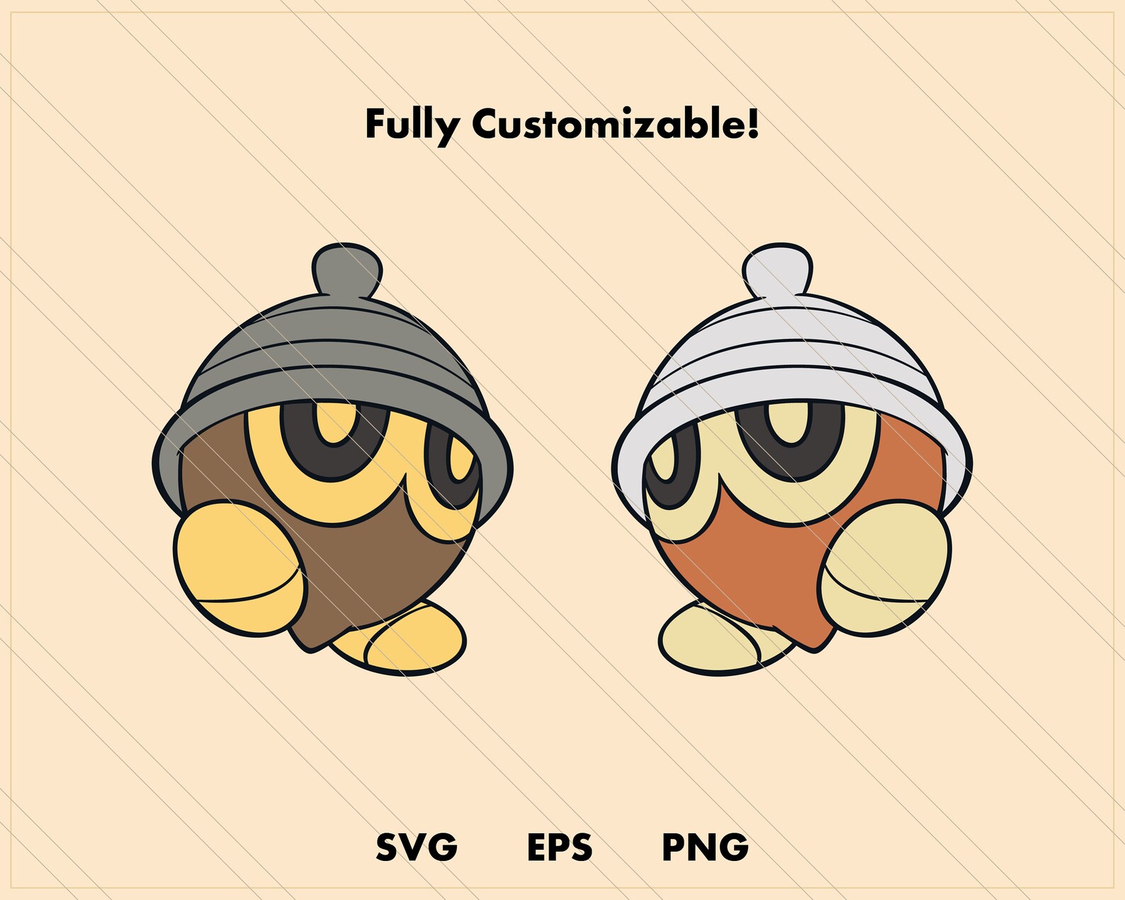 Download Seedot Pokemon SVG cut file Layered digital template | Etsy