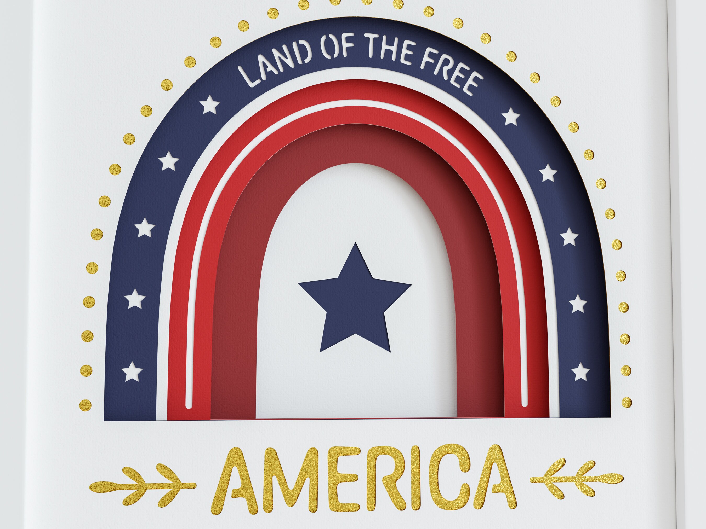 3D America Shadow Box Bundle SVG - 4th of July, Patriotic Sign Decor ...