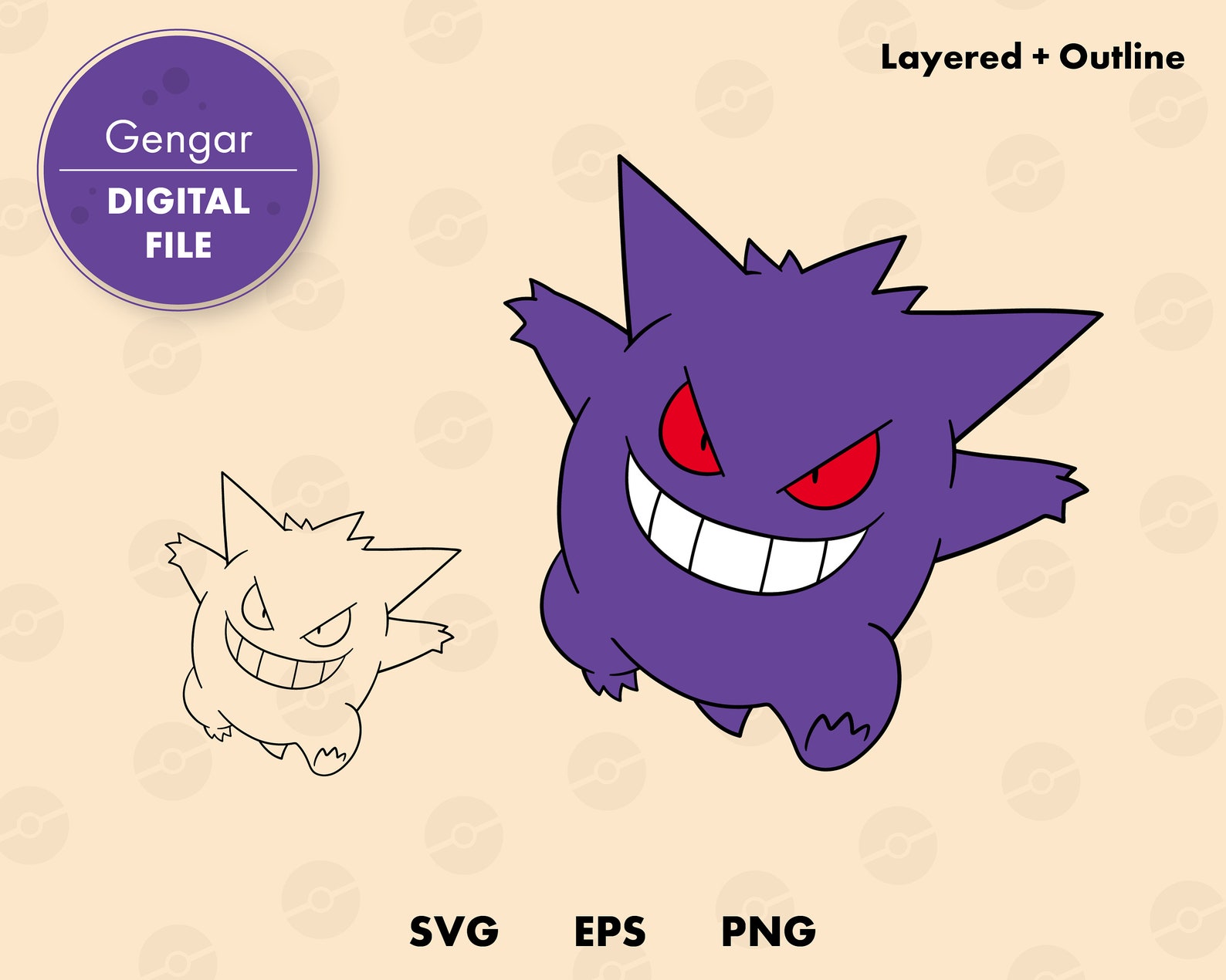 Gengar Gengar Svg Cricut Cut File Pokemon Png Etsy Singapore | The Best